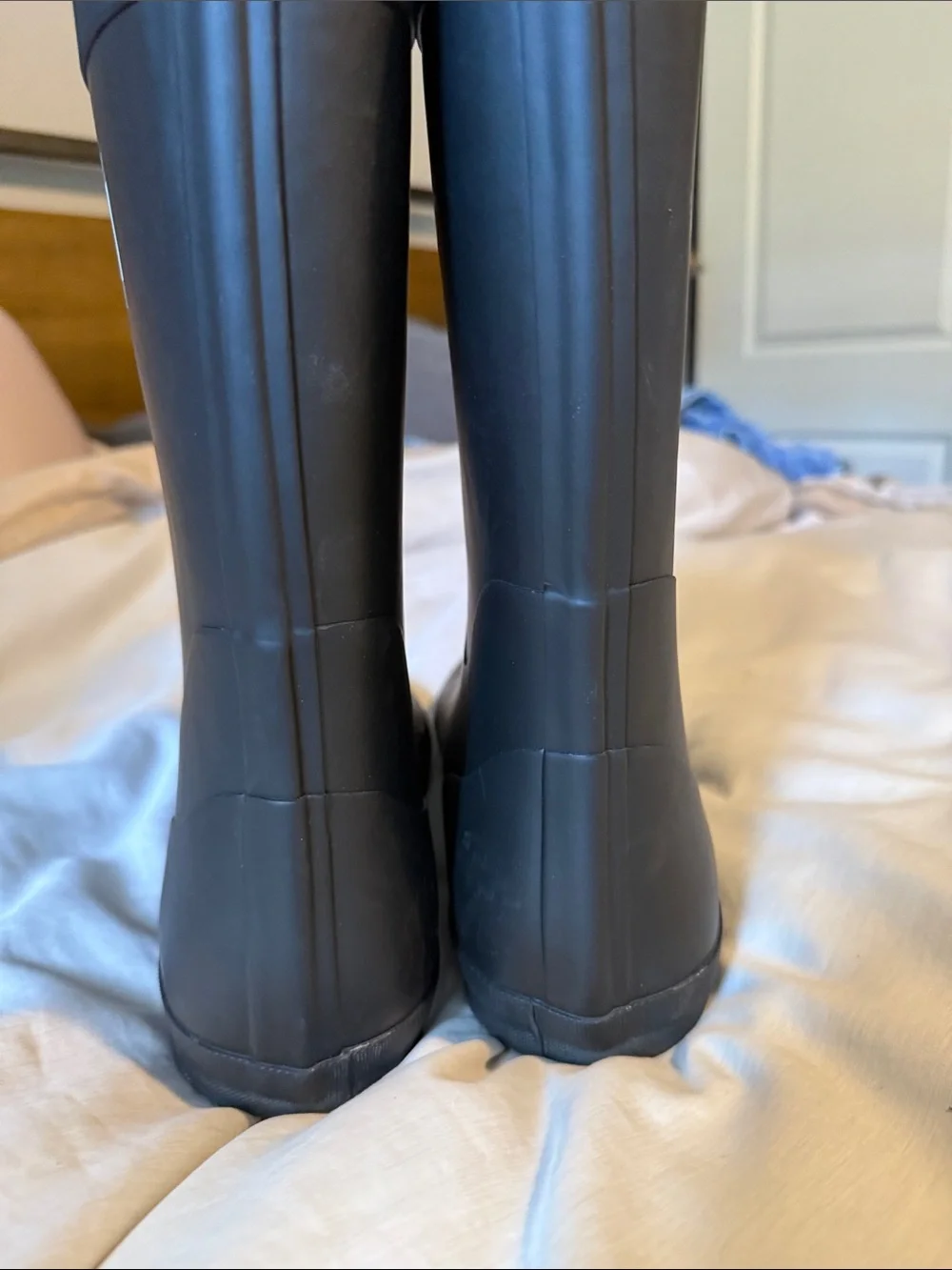 Helly Hansen Black Matte Rubber Rain Boots with HH Logo